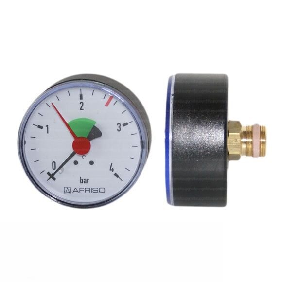 Heizungsmanometer d = 63 mm 3/8" x 2,5 bar, axial, hinten