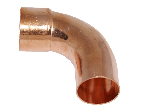 Kupfer Lötfitting Bogen 90° 1 Muffe verschiedene Größen