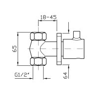 Zucchetti Pan UP-Ventil 1/2&quot; Sichtteil